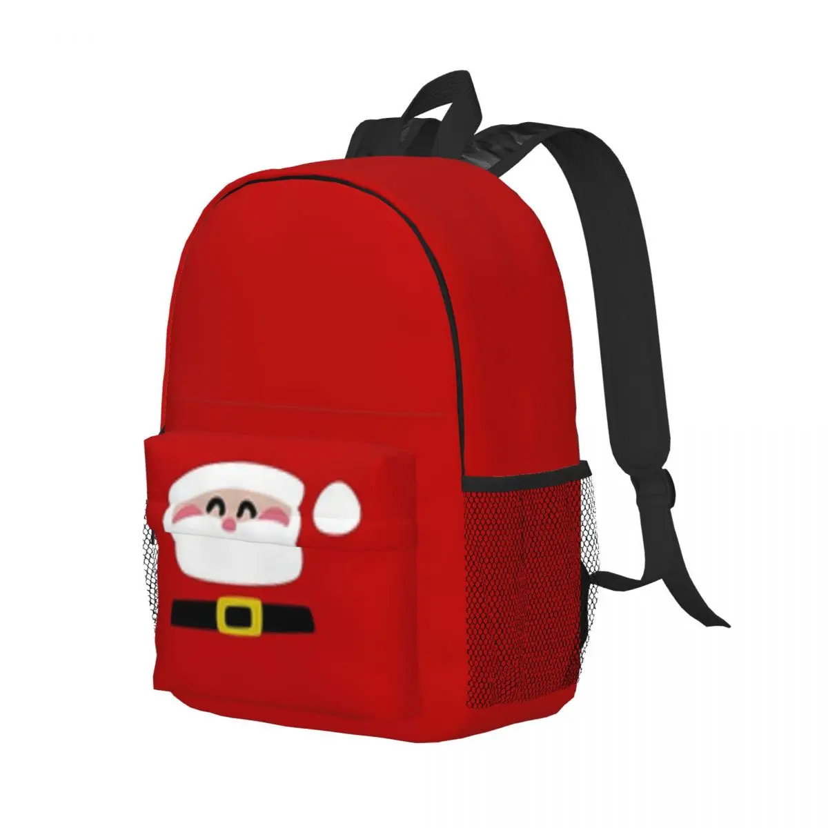 Mochila escolar de dibujos animados de Papá Noel para niñas, niños y niños, gran capacidad, Feliz Navidad, 15 pulgadas