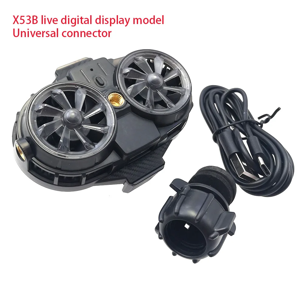 

New Dual Fan Large Wind Mute Mobile Phone Cooling Fan Cooler Fast Cooling Live Gaming Handle Cooler Mobile Phone Fan Radiator ﻿