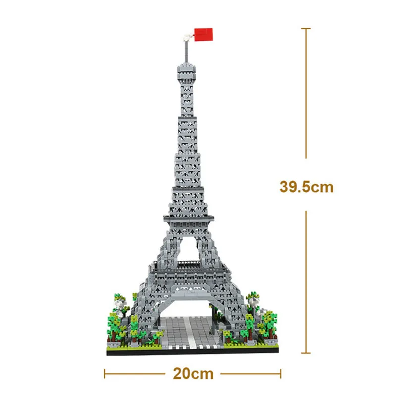 3585pcs World Architecture Model Building Blocks Paris Eiffel Tower Diamond Micro Construction Bricks DIY Toys for Children Gift