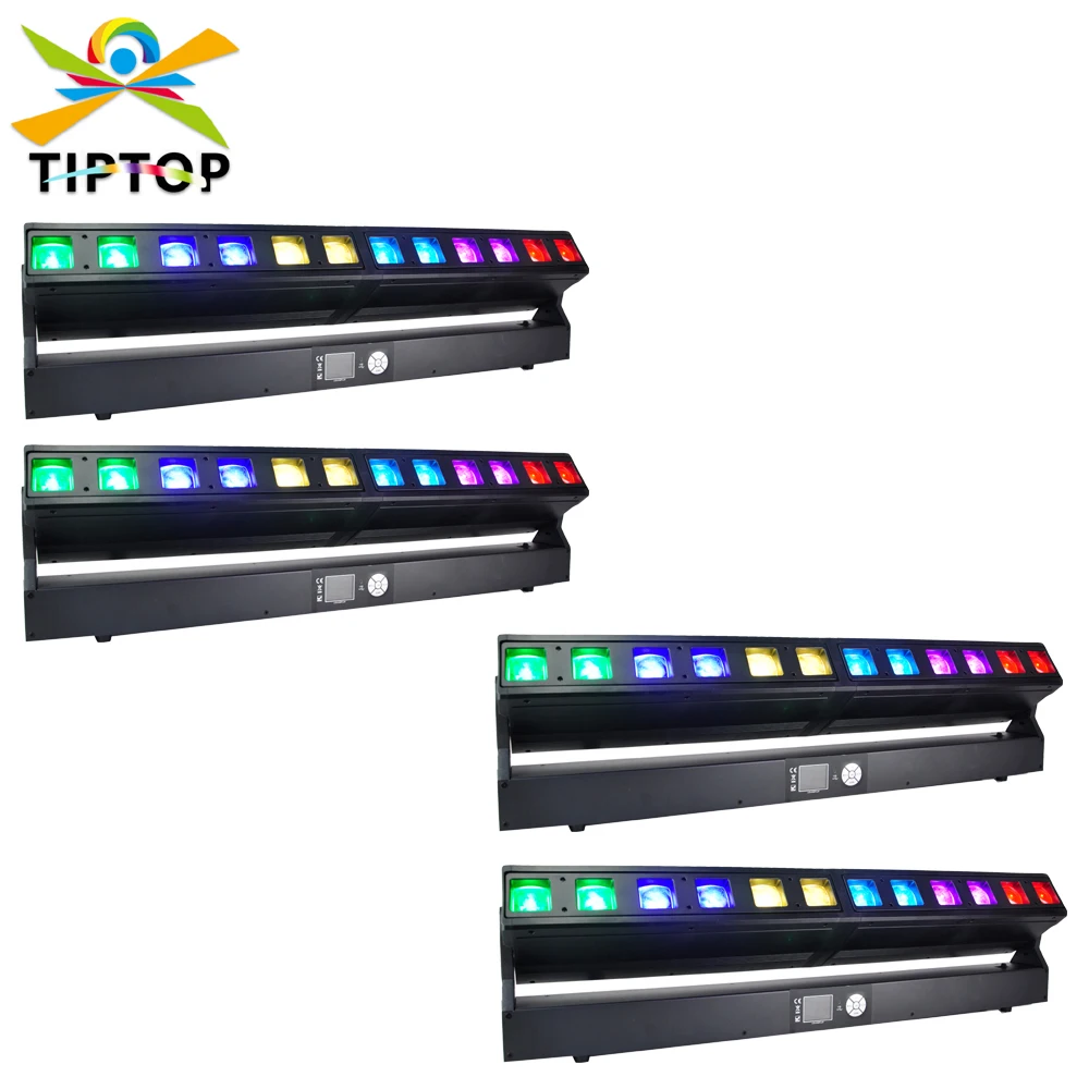 Freeshipping 4 Pack 12x40W RGBW Led Moving Head Light Zoom Adjust 5-35 Degree LED Display Phrase Motor Zoom 580W Power