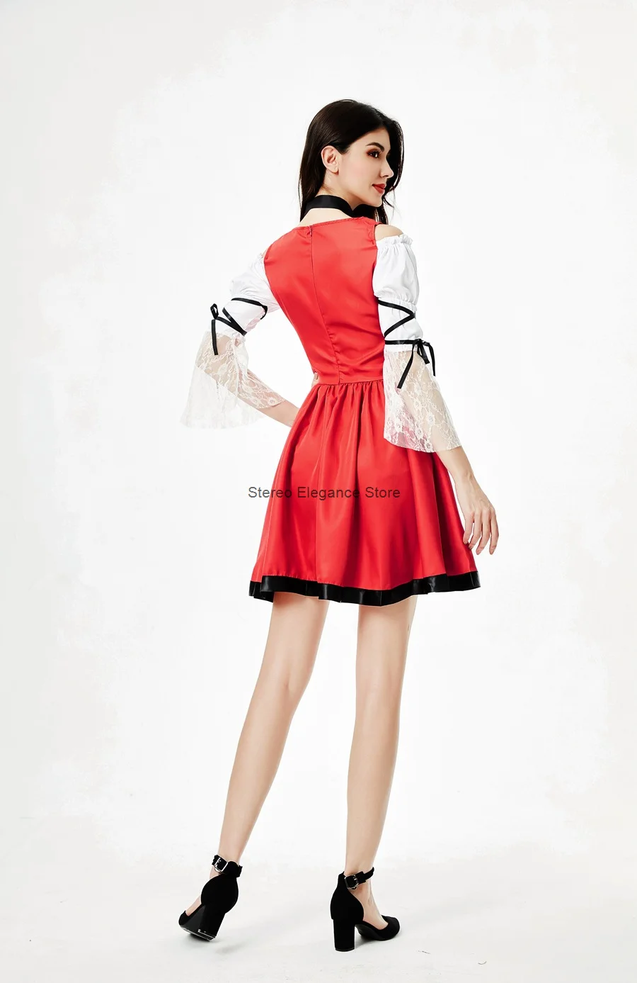 Costume d'Halloween du Petit Chaperon Rouge, pour Performance sur Scène, Robe Everak Cos, 2024