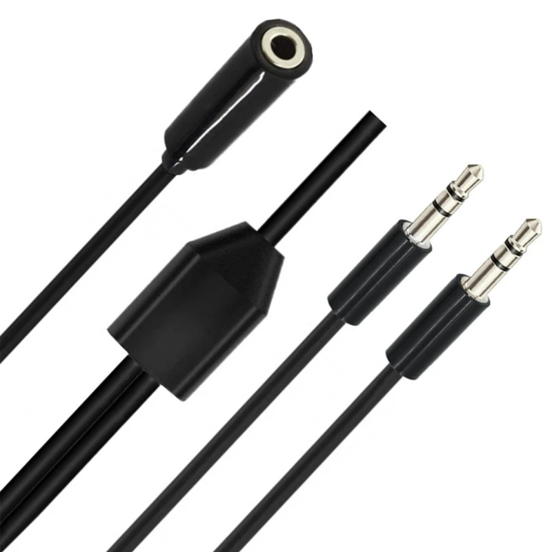 3.5mm Audio żeński do 2x3.5 wtyczek kabla Adaptor męski do głośników komputer stancjonarny 3.5 jednej kobiety i 2 publicznych źródeł dźwięku