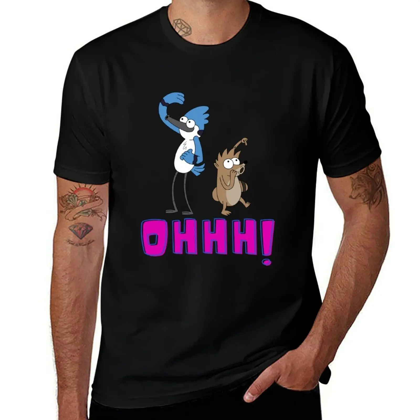 mordecai and the rigbys Sticker T-Shirt t shirt man cotton T-Shirt