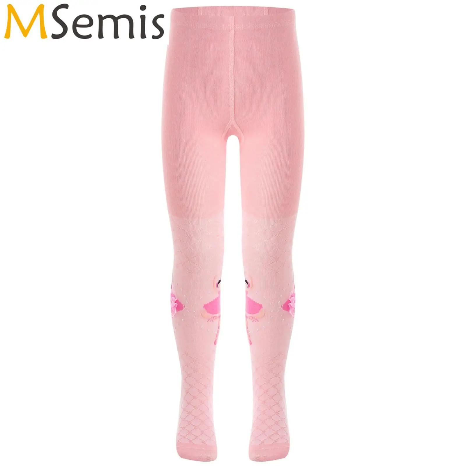 

Kids Girls Ballet Dance Pantyhose Cute Ballerina Jacquard Tights Breathable Leggings Dance Competition Stage Performance Costume