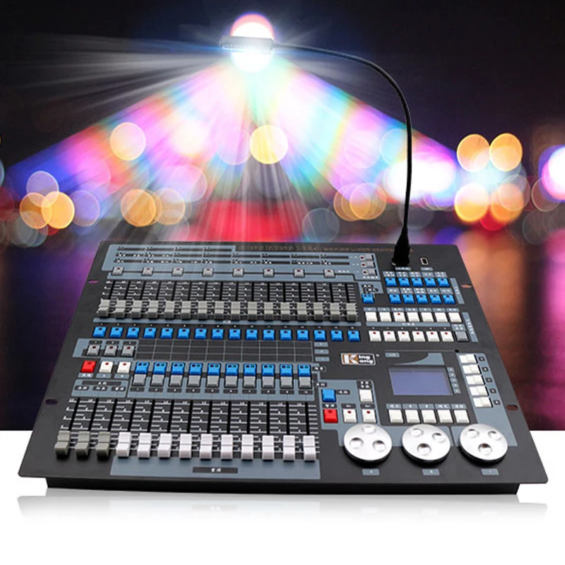 1024 DMX-Konsole mit Flightcase, DJ-Controller, geeignet für bewegliche Scheinwerfer, Strahllichter, Par-Lichter, Bühnenbeleuchtungsausrüstung – Detail 6