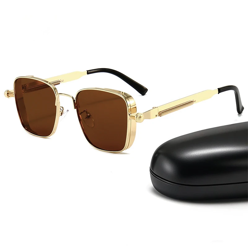 

Солнцезащитные очки в стиле стимпанк для мужчин и женщин, модные квадратные солнцезащитные очки в стиле панк, металлические дизайнерские солнцезащитные очки, модные Gafas De Sol Hombre, новинка 2023 года