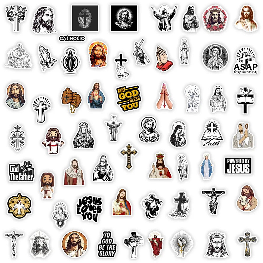 Jesus Bible God Christian Stickers Faith Church Art DIY Gift Waterproof Graffiti Decal for Laptop Phone Scrapbook Luggage Bottle