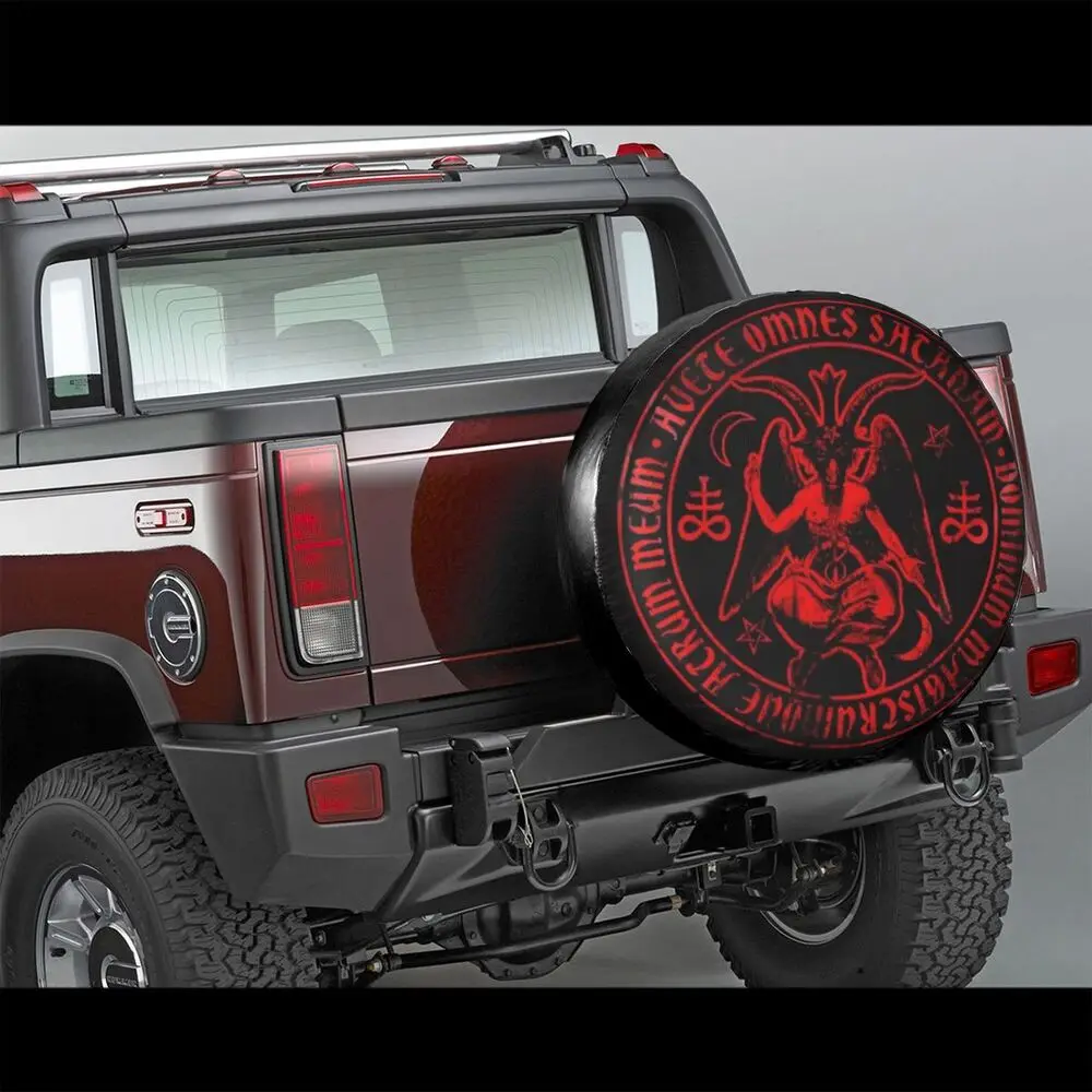 Satan's Evil Devil Hell Spare Tire Cover Weatherproof Wheel Protectors Universal Fit for Trailer Rv SUV Truck 14 15 16 17 Inch