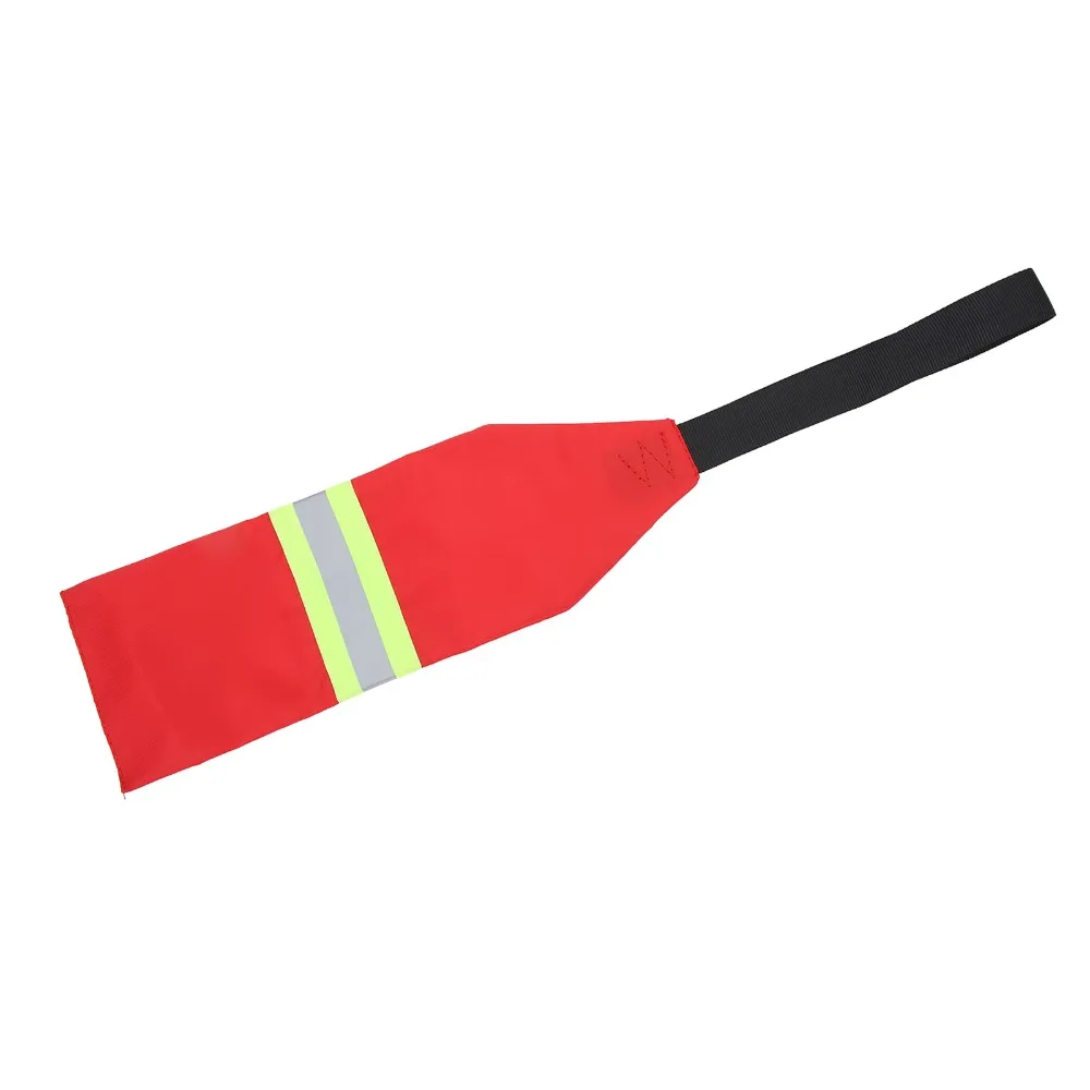 2PCS Portable Oxford Fabric Kayak Warning Flag Red High Visibility Kayak Safety Flag Kayak Towing Flag Boating Safety