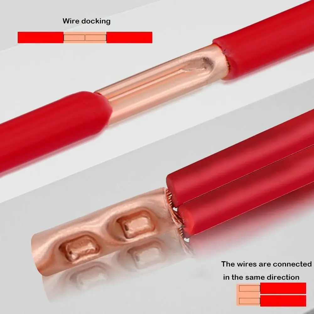 100Pcs Hole Passing GT Copper Terminal Connecting Tube GT-1/1.5/2.5/4/6/10/16/25 Cable Connector Kit Wire Terminal Crimp Brass