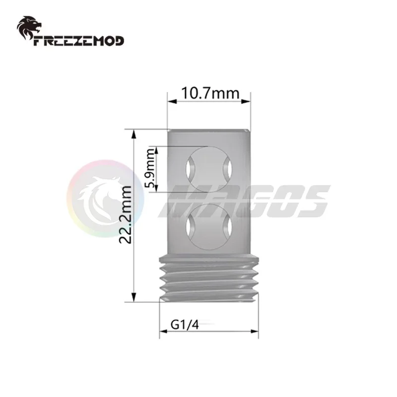 Water Cooling Reservoir Drainage Buffer Fitting, Guide Tube,Bubble Extractor To Prevent Bubbles,PJ-HCQ view 5