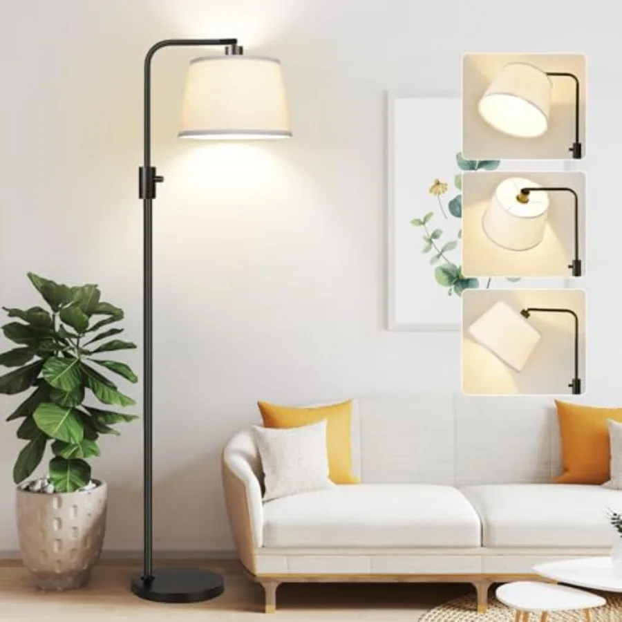 

Upgraded Dimmable Floor Lamp, 1000 Lumens LED Edison Bulb Included, Arc Floor Lamps for Living Room Modern Standing Lamp with L