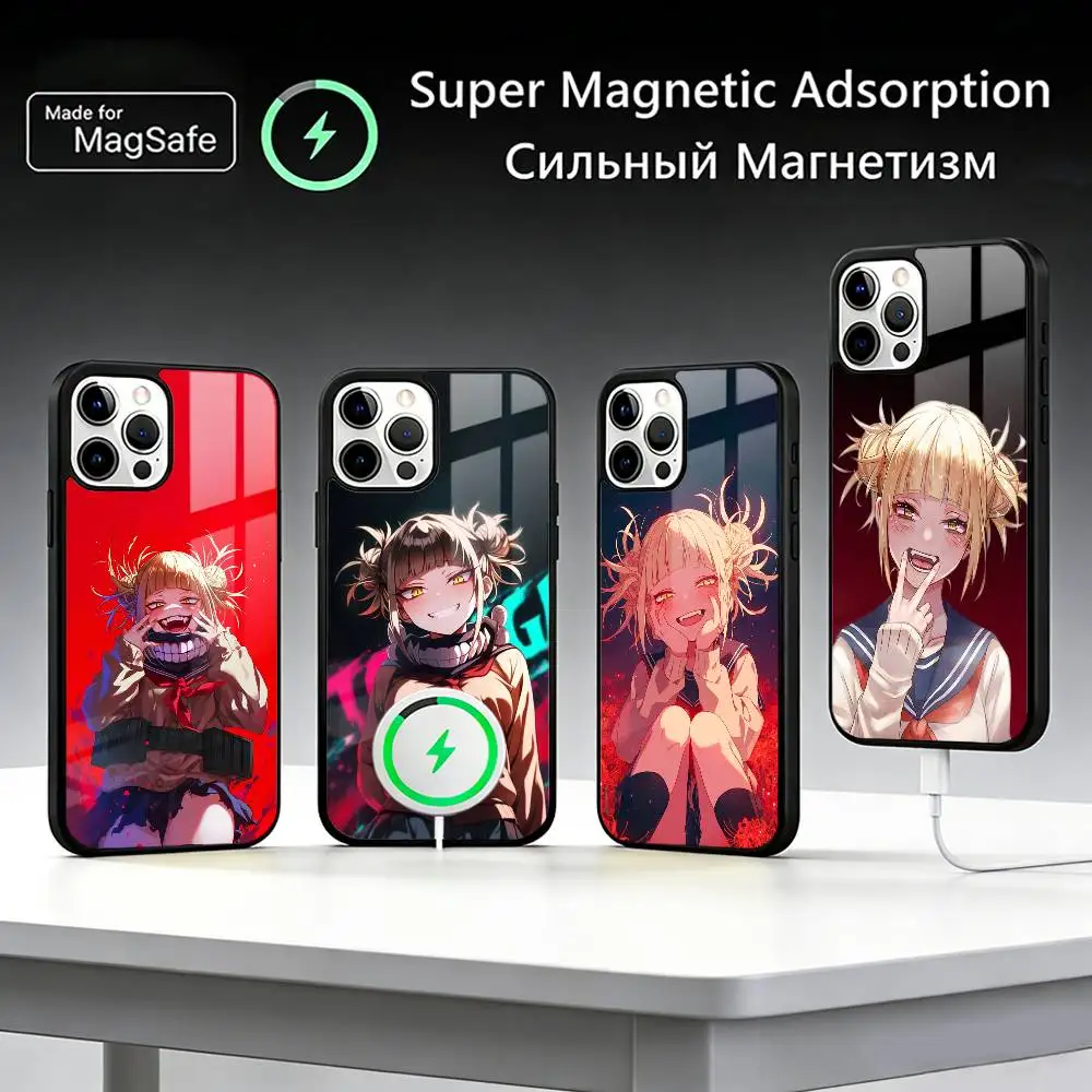 

H-Himiko T-Toga Phone Case For IPhone17 16 15 14 13 12 11 Plus Pro Max Plus Wireless Charger Cover Funda