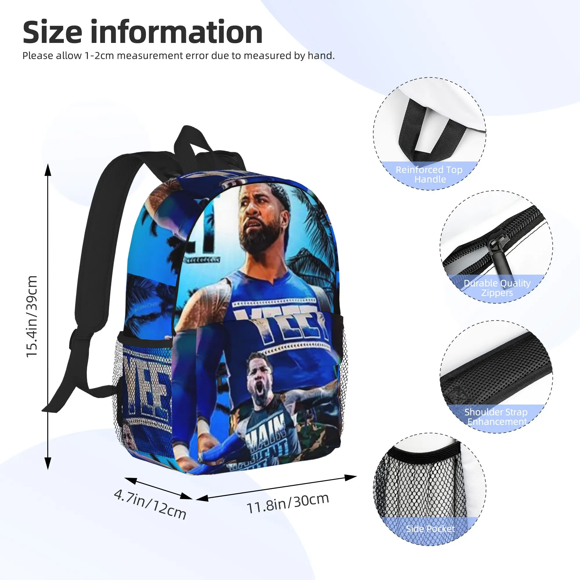 Jey Uso Yeet Vintage Graphic Printed Backpack Hot Sale Daypack  Boys Girls BookBag Shoulder Bags for Men Women School Bag