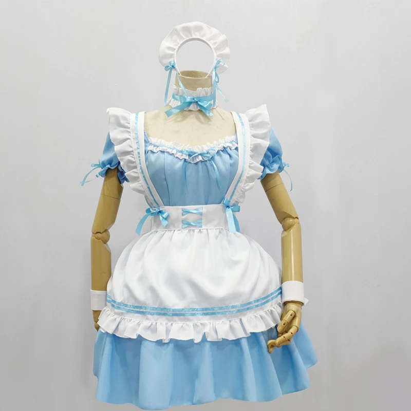 Vestido clássico de princesa Lolita, Lolita Cossuit, Fato japonês, Loli quente, vestido de princesa preto e branco