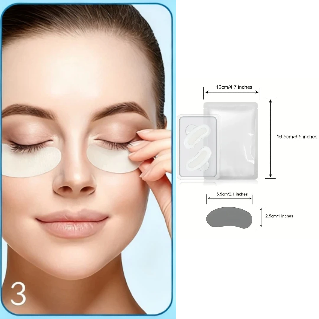 6 pezzi/3 paia di cerotti per micro-ago all'acido ialuronico, cerotti per il viso con dermoabrasione - Lunghezza ago 0,3 mm