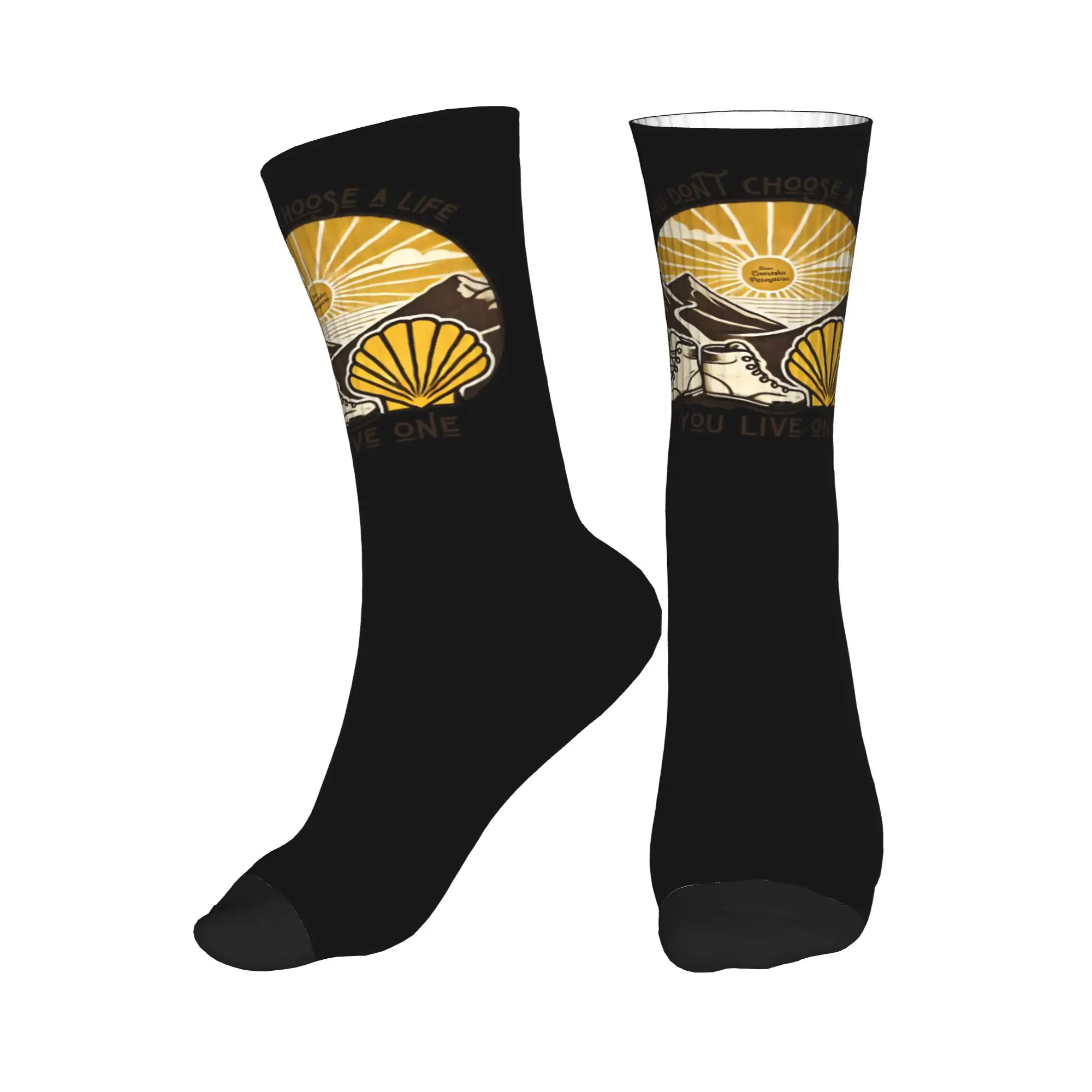 

Buen Camino de Santiago Men Women Crew Socks Unisex Fun 3D Print Dress Socks