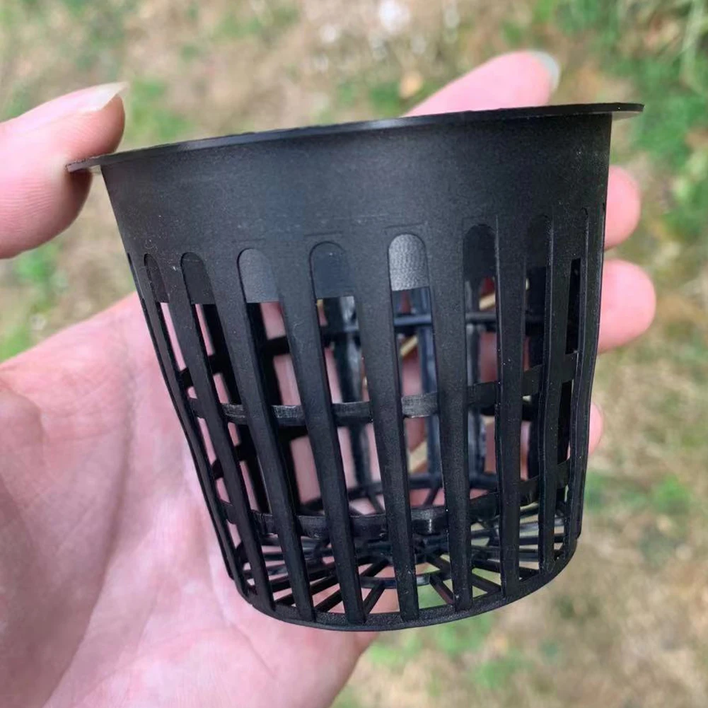 10Pcs Hydroponics Cups Plastic Net Cups PotsOrchids Hydroponic Containers Basket Slotted Mesh Pot