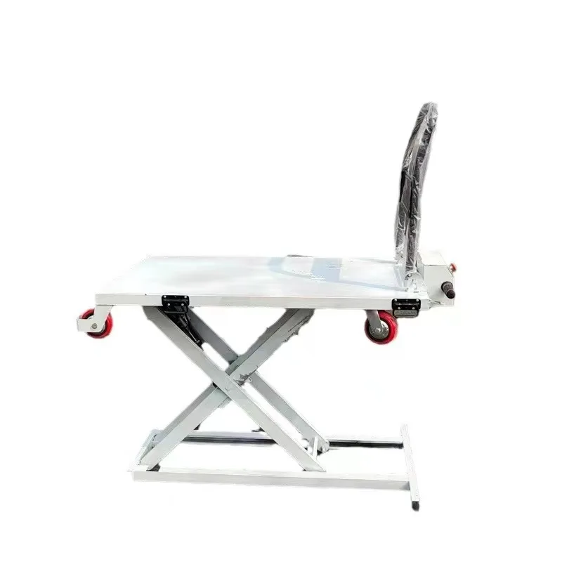 Portable Foldable Electric Stacker Forklift Handcart Trolley Hydraulic Scissor Lifting Platform Flatbed For Truck