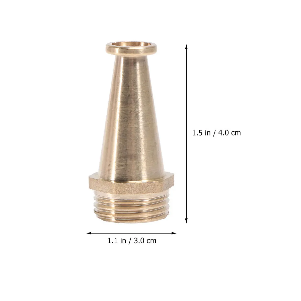 Bico de Jato de Cobre Sólido de 1/2 Polegada, Pulverizador de Metal Dúctil de Alta Pressão para Limpeza de Água em Pátios, Calçadas e Calhas