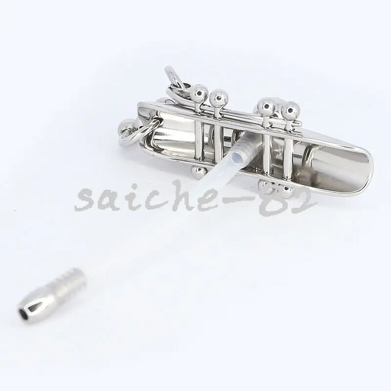 Stainless Steel Female Chastity Belt Device Private Parts Lips Underwear Lock