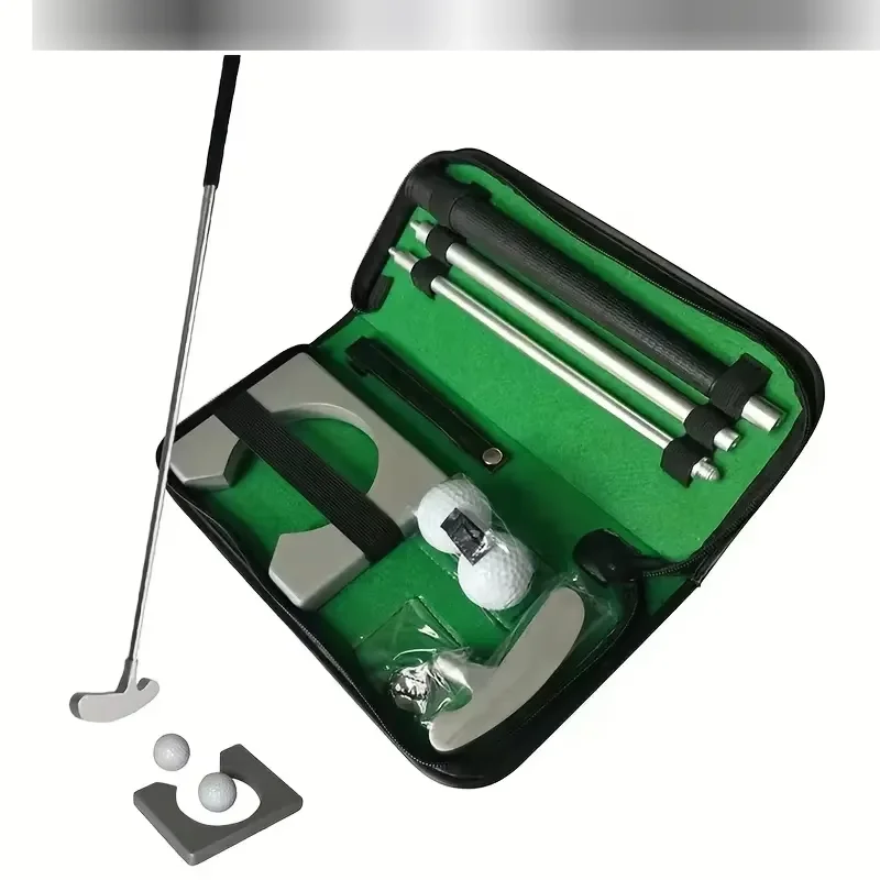 Mini Indoor Putting Green - Potty Putter Game with Putter, Hole Cutter, Putting Cup Office Golf Kit