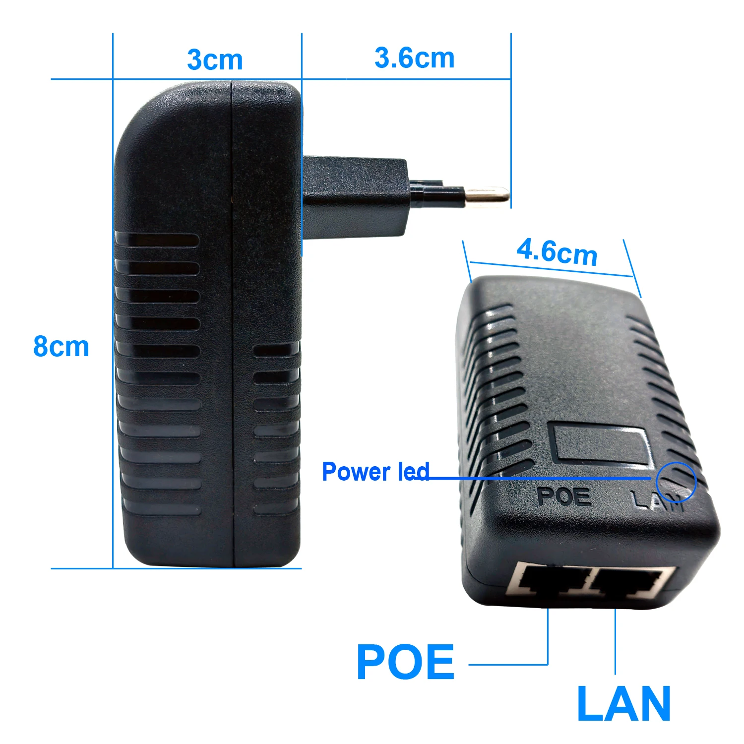 CCTV Security Surveillance POE Power Supply Adapter 48V 0.5A EU/US Plug for Injector Ethernet IP Camera POE Switch NVR Router image 3