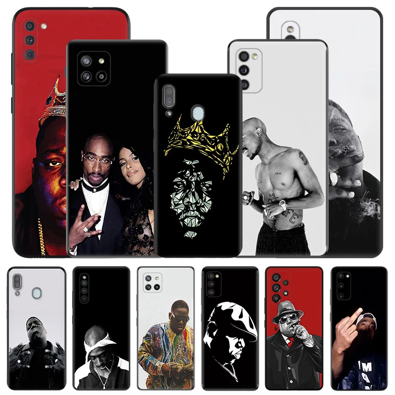 

2pac Tupac Biggie Silicone Black Phone Cases for Samsung Galaxy A54 5G A04 A03 A34 A01 A02 A50 A70 A40 A30 A20 S A10 E Cover