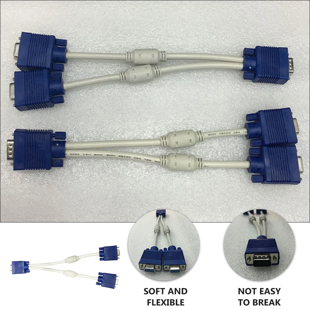 2 Pcs Adapter Dual … - image