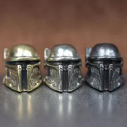Bounty Hunter Armor Warrior Helmet Brass Knife Beads Lanyard Keychains Pendants DIY EDC Outdoor Tool Paracord Charms Accessories