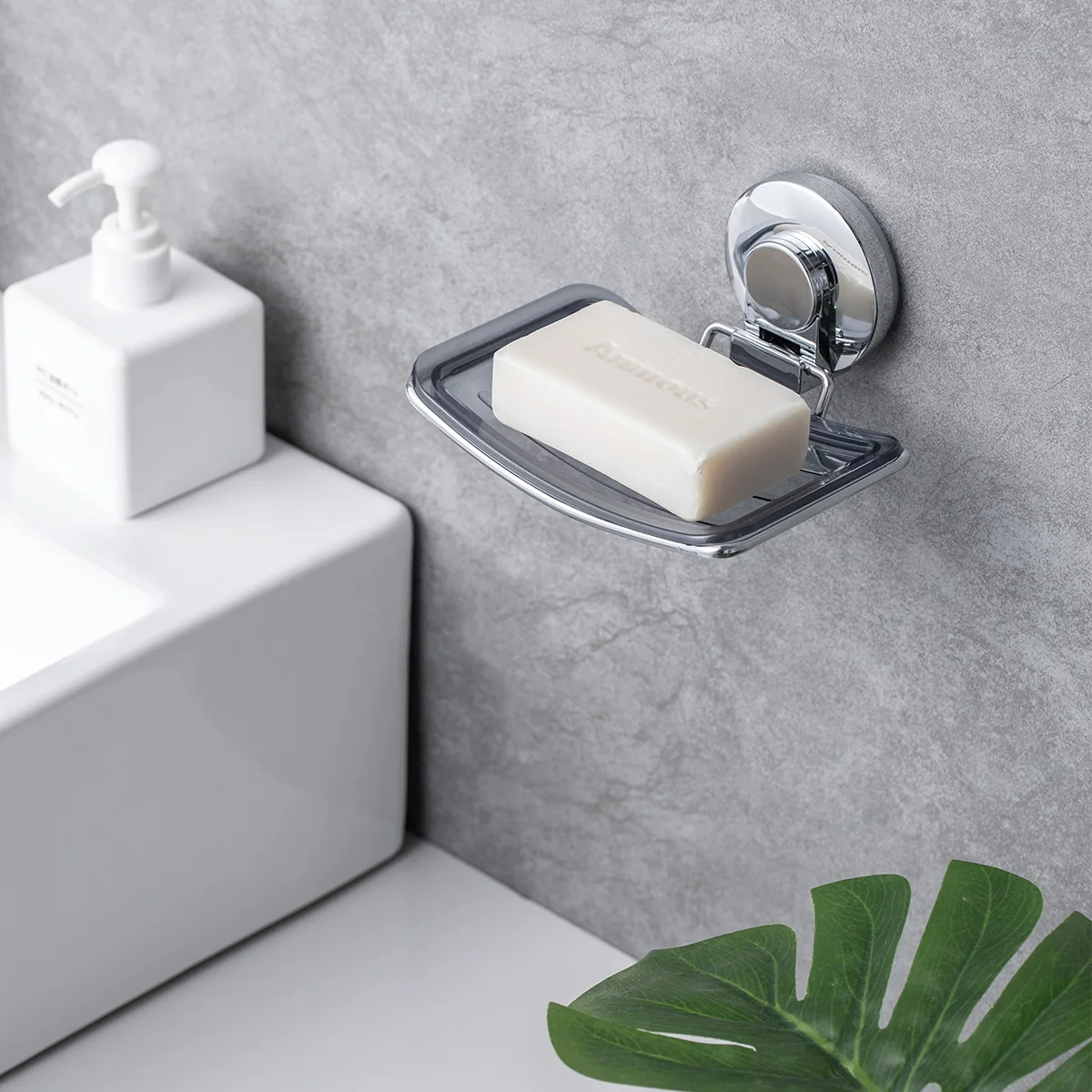 

TAILI Suction Cup Soap Dish Powerful Vacuum Suction Soap Holder, Strong Sponge Holder for Shower, Bathroom, Tub and Kitchen Sink