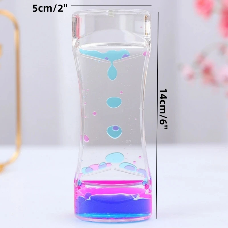 Creativity Decompression New Liquid Hourglass Acrylic Oil Drop Sandglass Timer Desktop Decorations Children's Toy Birthday Gifts