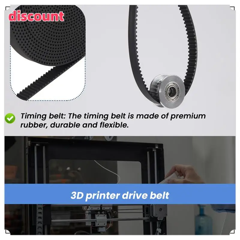 

Classic-5Mx6mm Gt2 Timing Belt +4Pcs 20 Tooth 5Mm Inner Diameter Pulley +4Pcs Idler + 4Pcs Tensioner Spring Torsion +2Pcs Gear C
