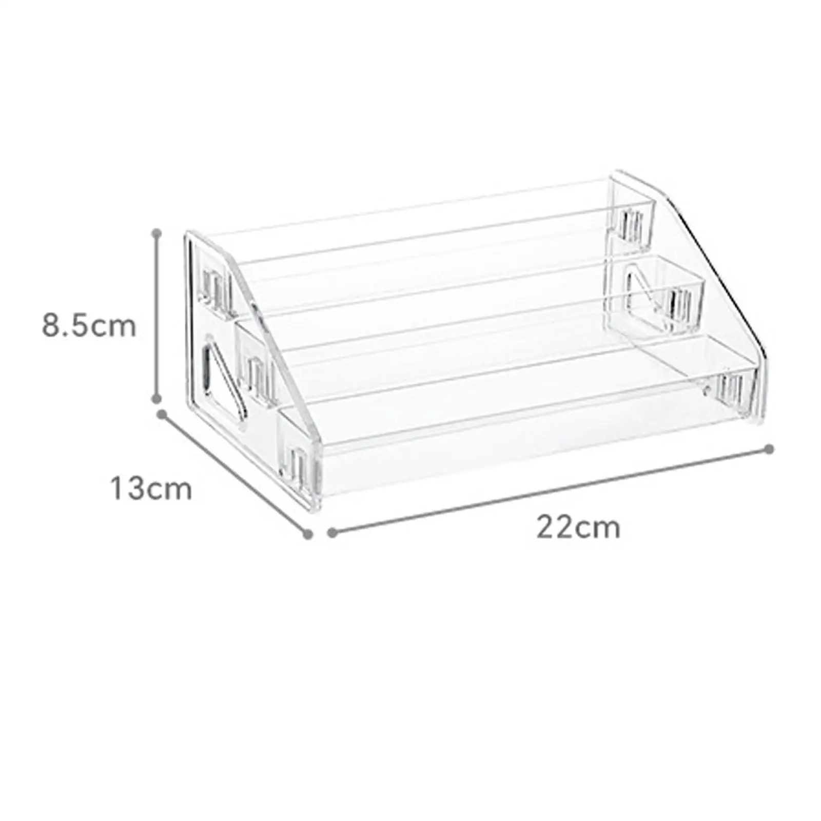 Cosmetics Storage Organizer Acrylic Nail Accessories Rack Clear Polish Stand Holder for Dresser and Spa