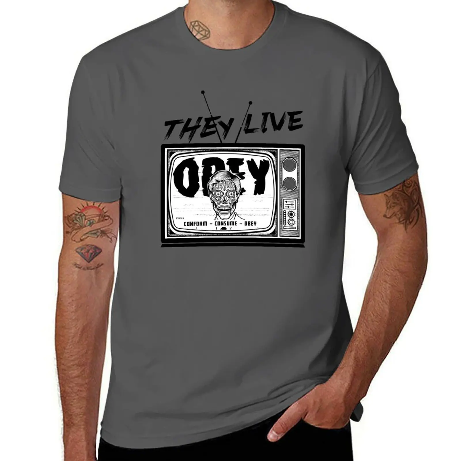 

They live ‐ conform consume obey T-Shirt valentines clothes shirts graphic tees topping mens t shirts casual stylish