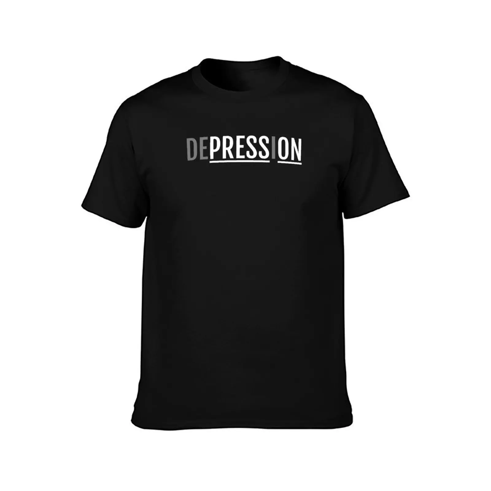 Depression press on T-Shirt Plus Size Simple Casual Top T-Shirt
