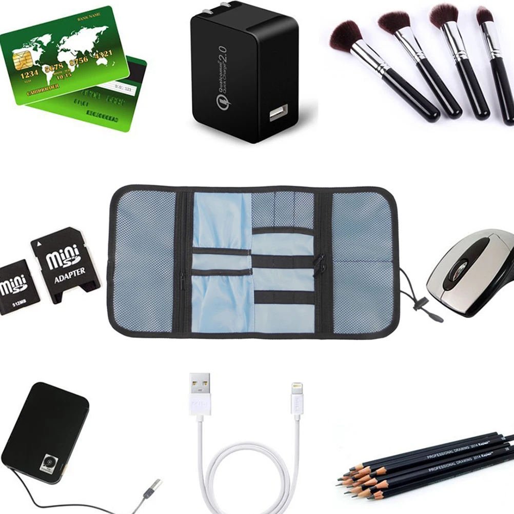 

Digital Accessories ganizer Large Capacity Bag Foldable Pouch USB Cable Storage Travel Gadget Case EARBUD PROTECTOR