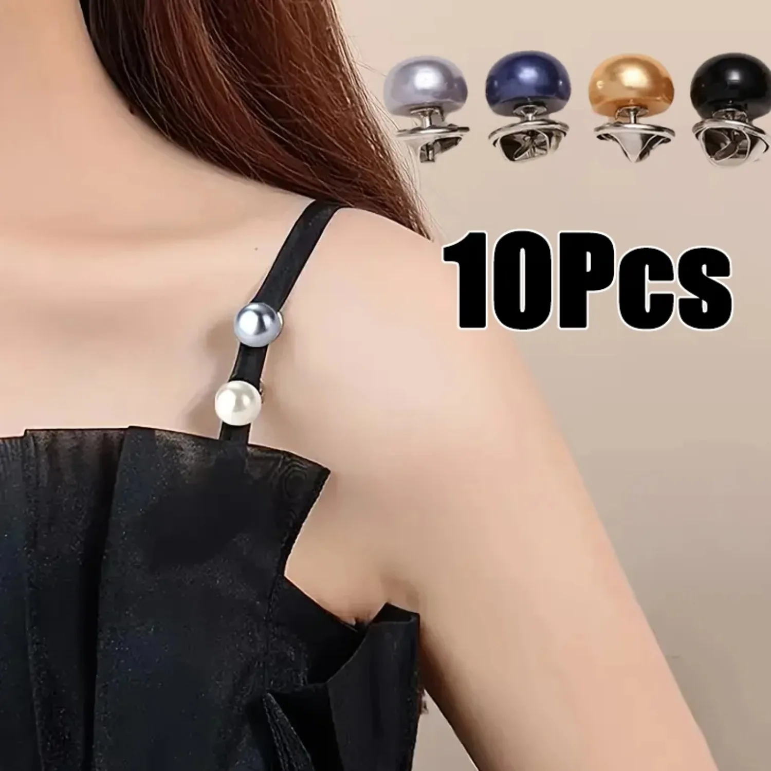 10pcs Pearl Button Pins ,DIY Decorative Safety Button Covers For Shoes, Hats, Bags, Shawls,Collar Needle Buckle Fixed Pin Brooch