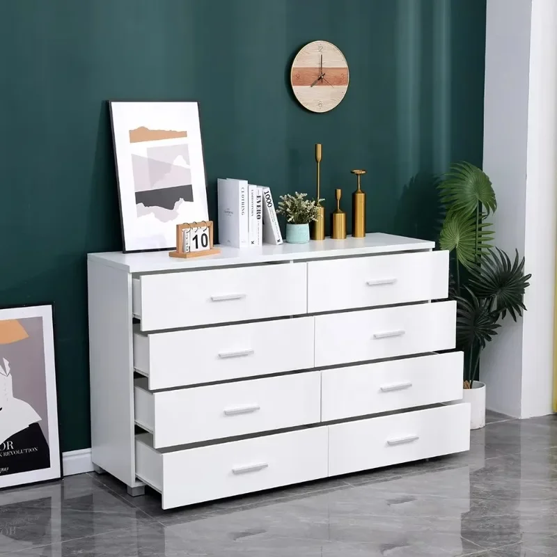 Cheap white wooden cabinet 8 drawer chest of drawer wooden storage cabinet