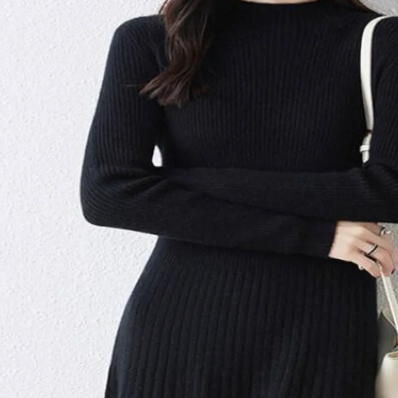 حار Kawaii فتاة الموضة مثير الخريف والشتاء فستان طويل محبوك فستان طالب الكرتون ملابس النساء عادية فستان بأكمام طويلة #6