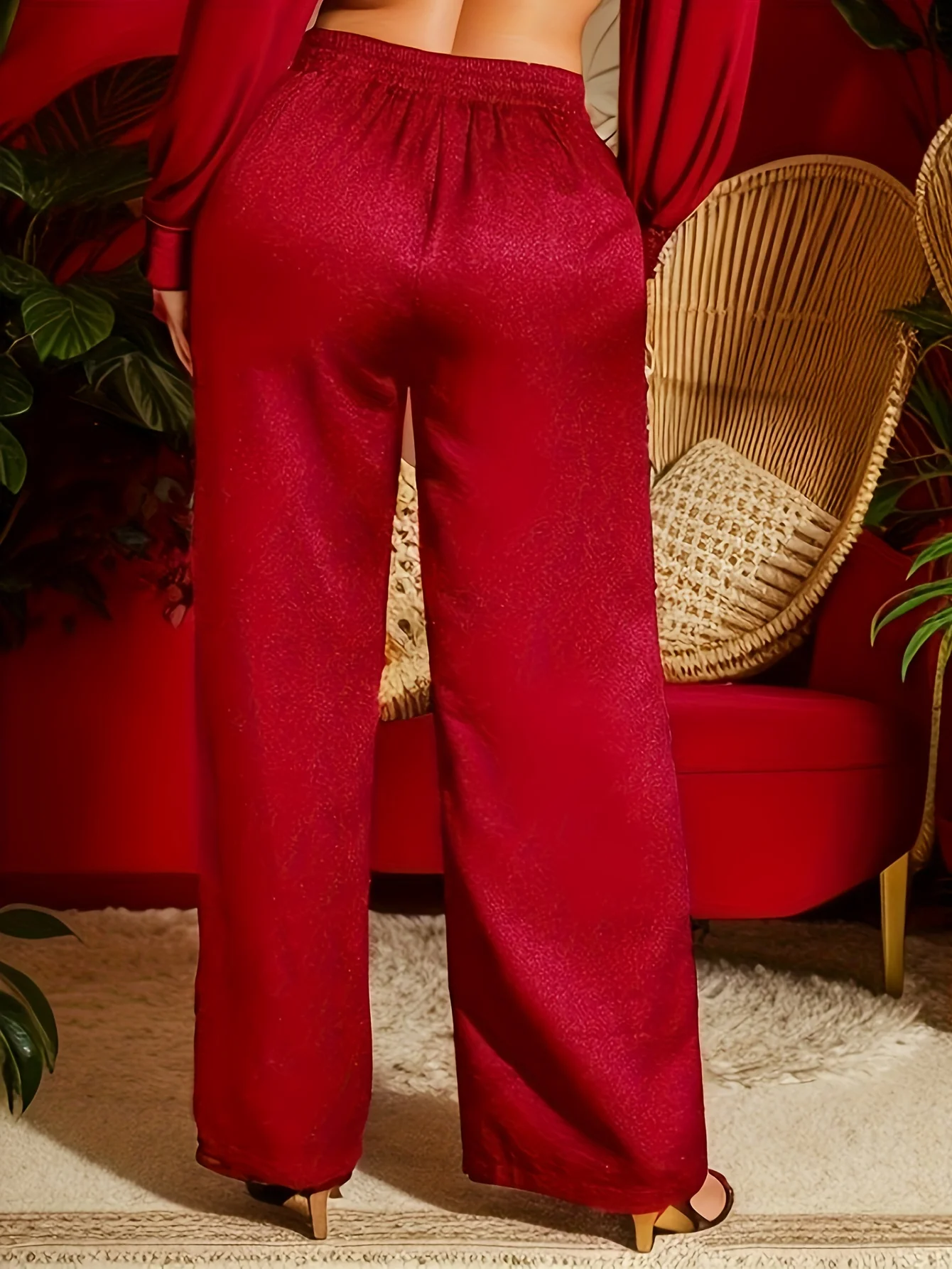 Elegant and minimalist loose wide leg pants