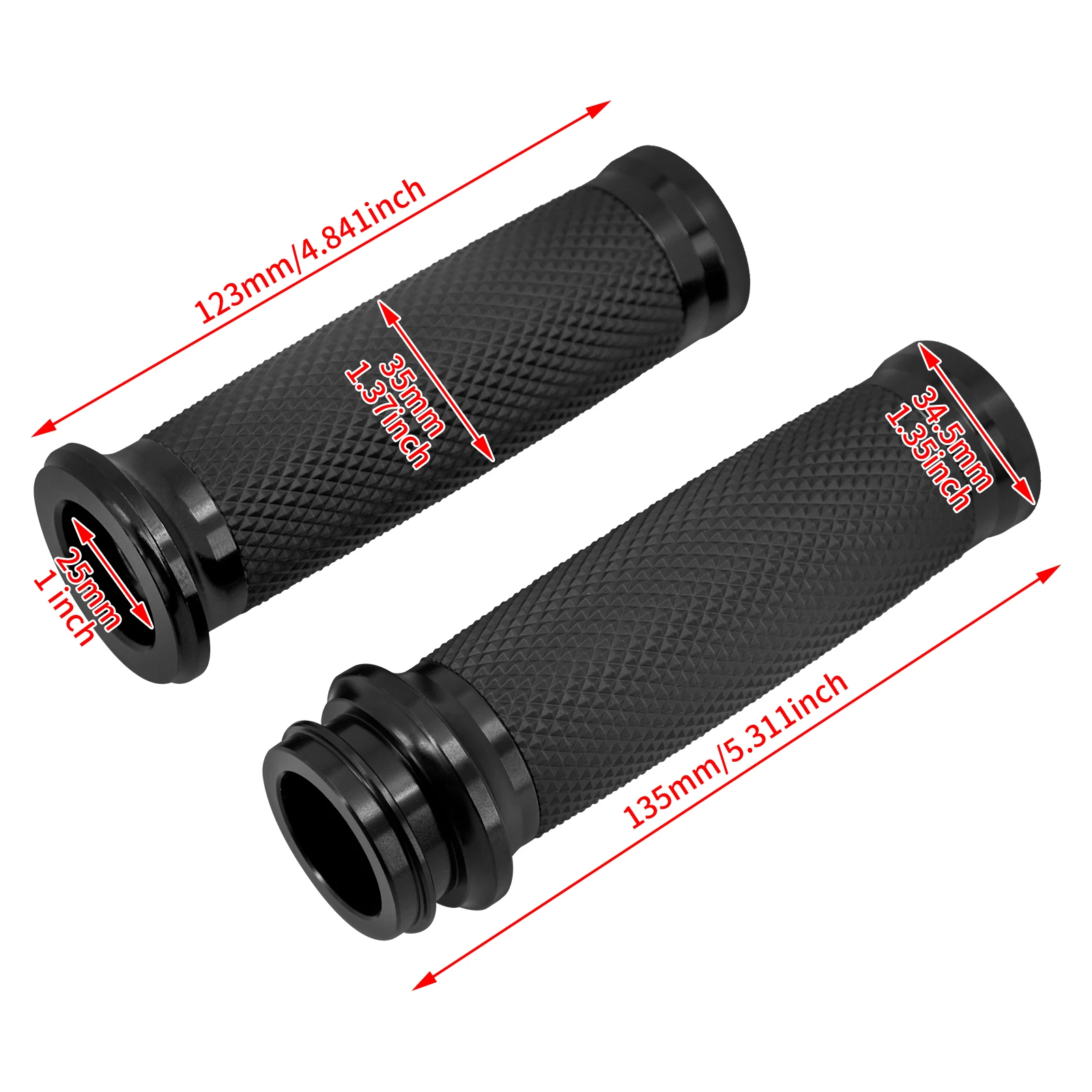 Motorcycle Electronic Throttle 1\'\'25mm Handle Bar Hand Grips Black For Harley Softail Fat Boy FLSTF Breakout Touring Road King