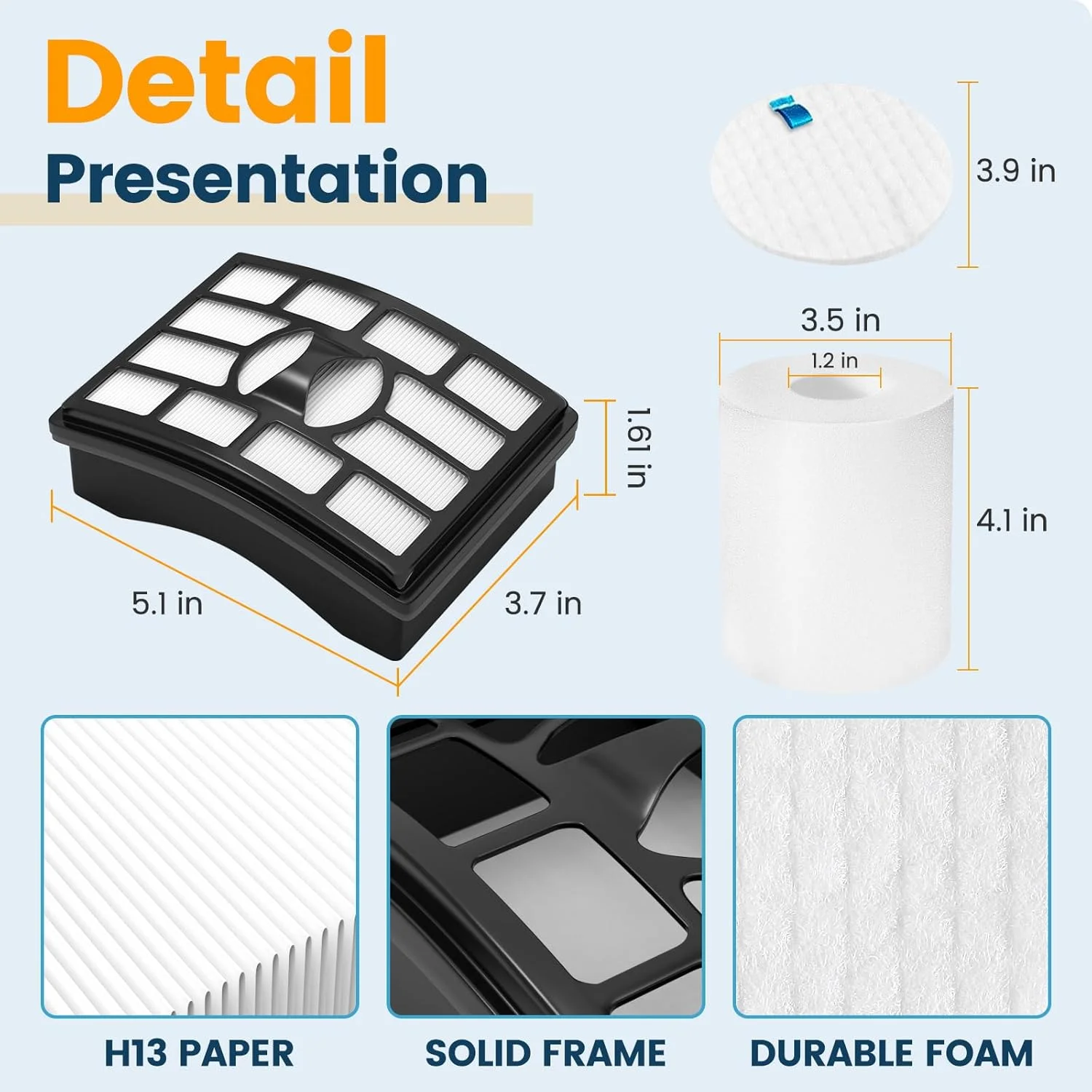 Фильтры для подъемного пылесоса Shark Rotator NV650, NV650W, NV651, NV652, NV750W, NV751, NV752 NV831, NV835, AX950, AX951