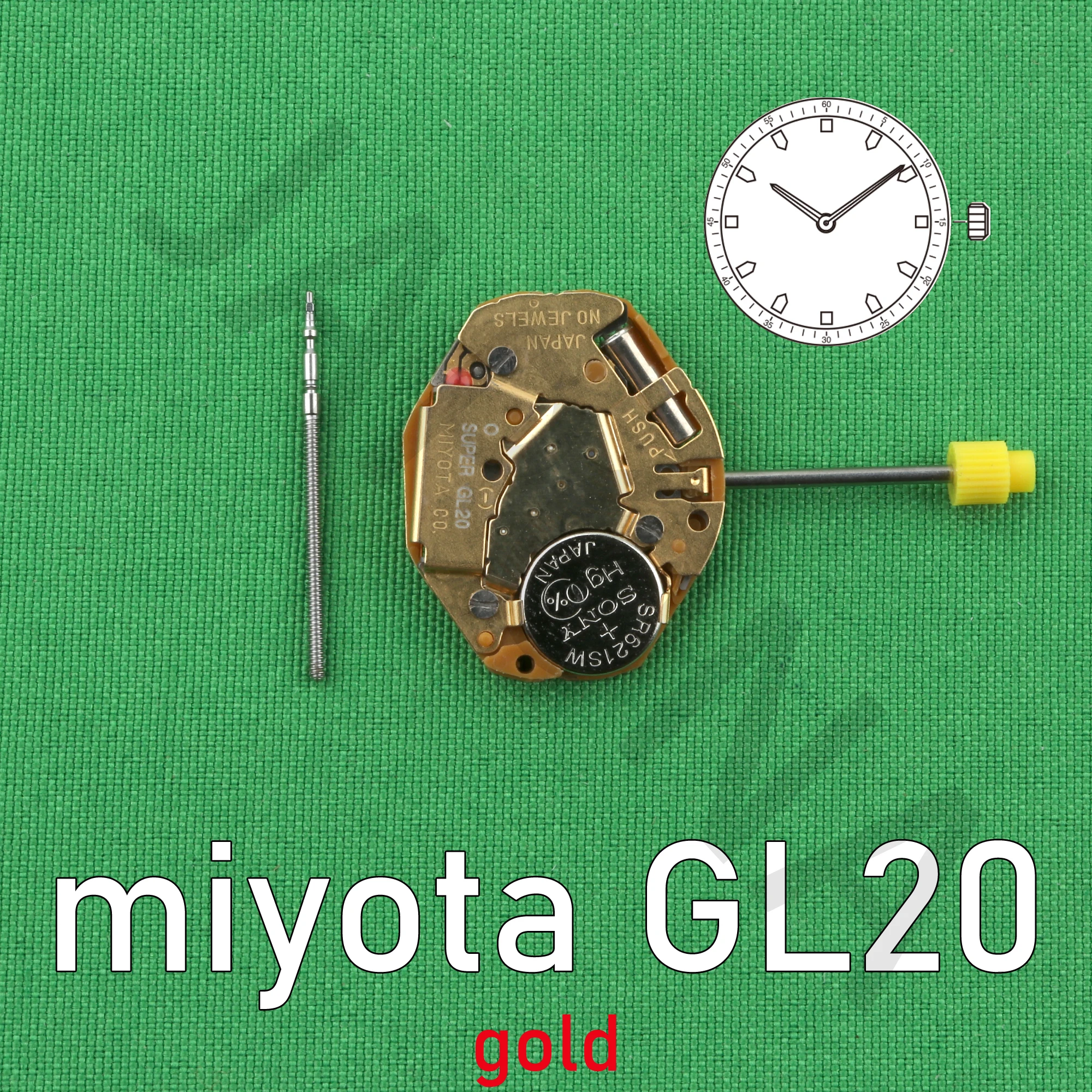 Miyota GL20 Movement Japan Miyota GL20 gold watch Movement Repair Accessories 2Hands Movement One Of Signature 2 Hand Standard