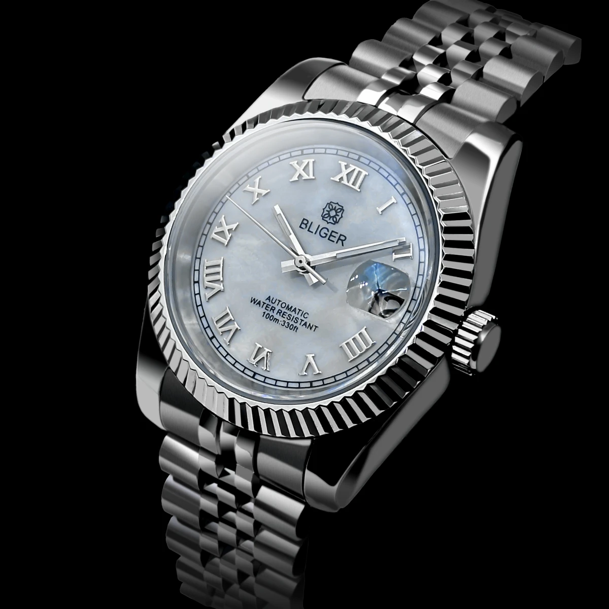 

BLIGER 36mm/39mm Men's watch Roman Dial Sapphire glass 10ATM waterproof NH35A automatic movement stainless steel bracelet