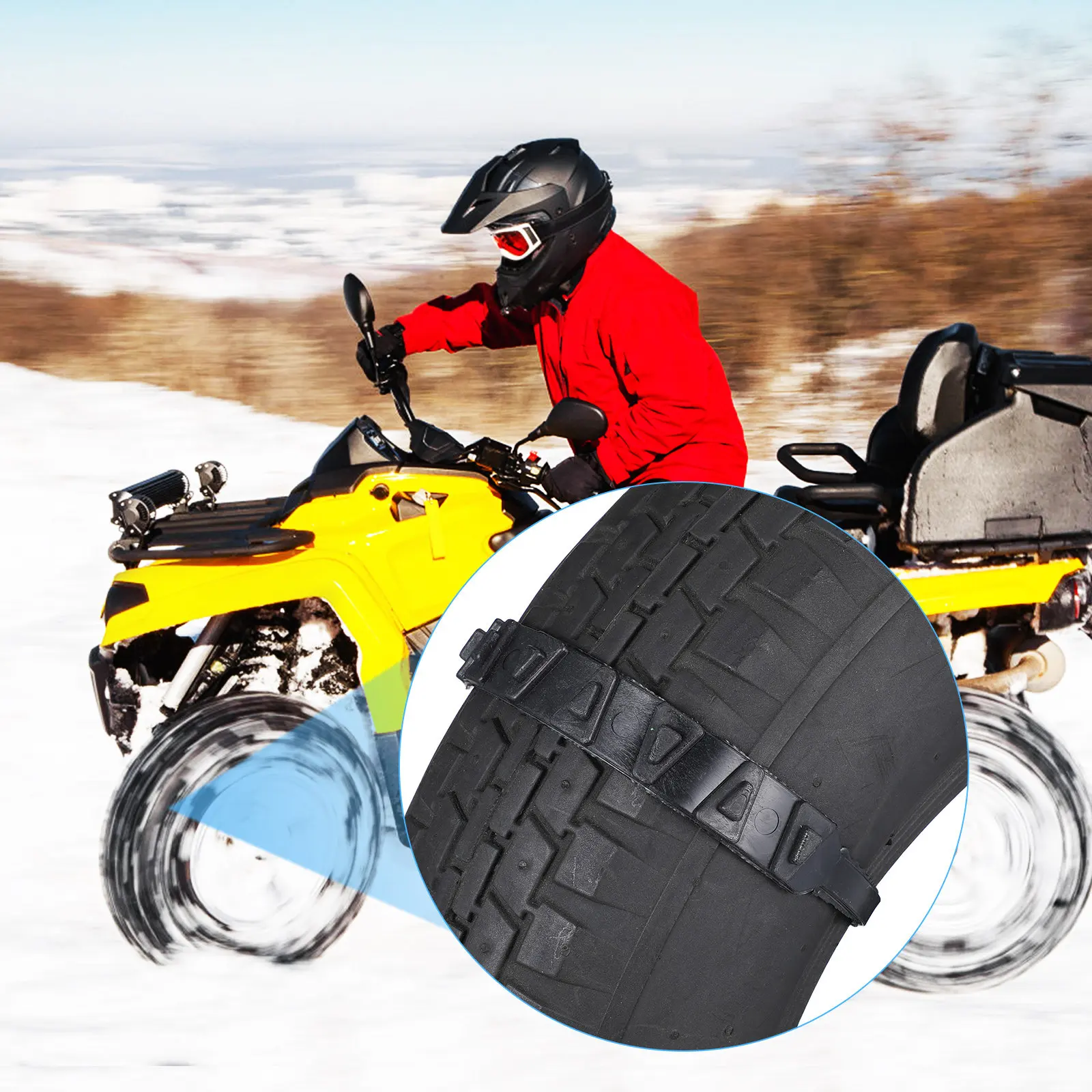 

20 Pcs Chain Anti Slip Snow Skid Reusable Anti-skid Tire Chains for Wheels Antiskid Portable