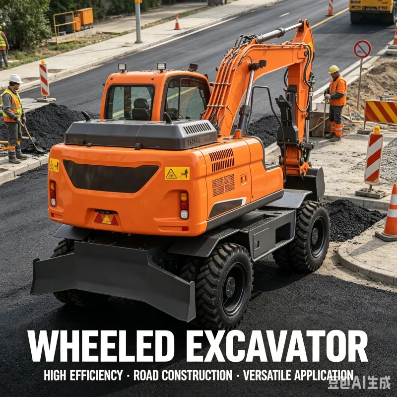 Heavy Equipment Work - 耐久性のあるホイール搭載型掘削機30トン重建設掘削機械、過酷なインフラ工事向けに設計