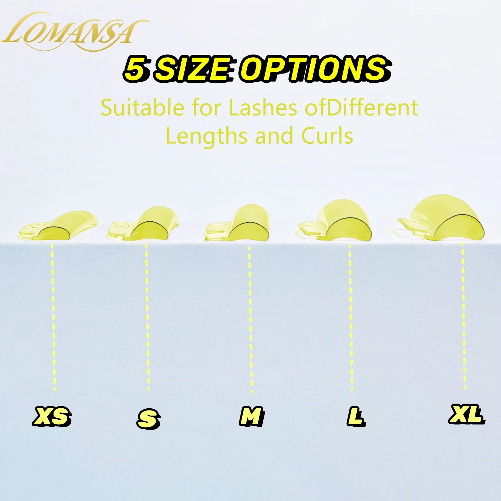 Lomansa 5 أزواج قابلة لإعادة الاستخدام سيليكون رمش بيرم منصات لزجة جلدة قضبان درع رفع ثلاثية الأبعاد رمش بكرة الشعر اكسسوارات ماكياج أداة #4