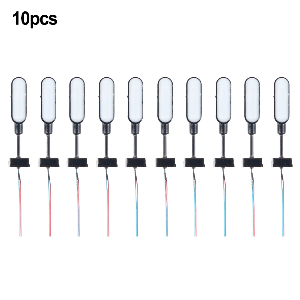 Lichtstraßenwandleuchte, 100 % nagelneu, 10 x Modelleisenbahn, 28 mm, 10 Stück, hochwertige LED-Leuchten, LED-Leuchten, Straßenwandleuchte