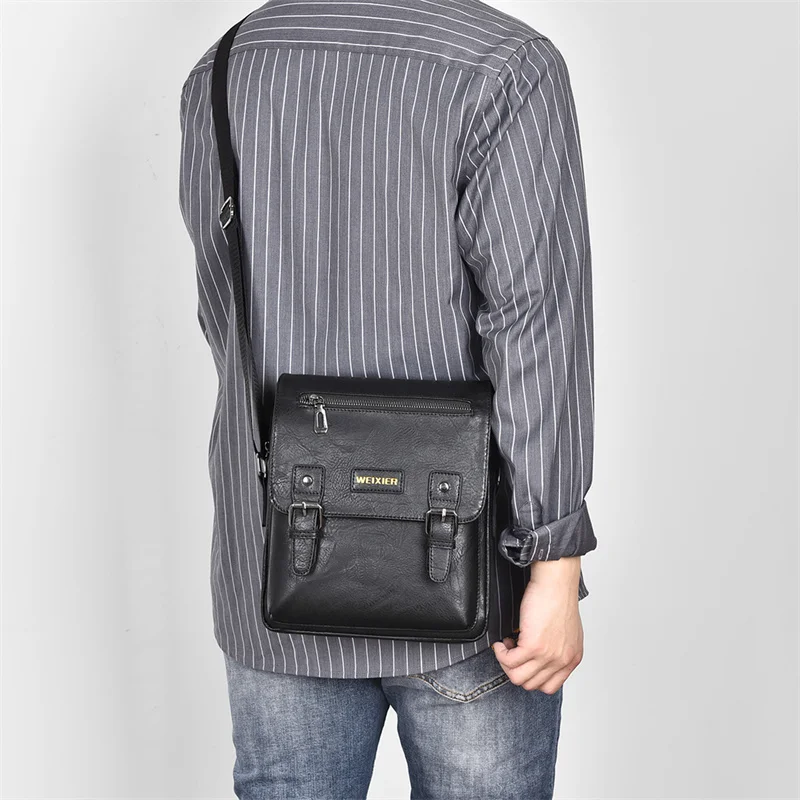 Мужская сумка-мессенджер, Вместительная деловая сумка-слинг через плечо для работы и отдыха